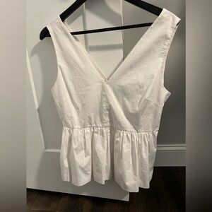NWT J Crew sleeveless white blouse size 6